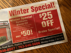A picture of a winter special coupon. This links takes you to a page of customer benefits.
